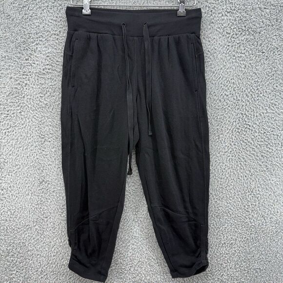 Z By Zella Womens Small Lounge Pants Black Stretch Drawstring Joggers Sweatpants - Picture 1 of 8